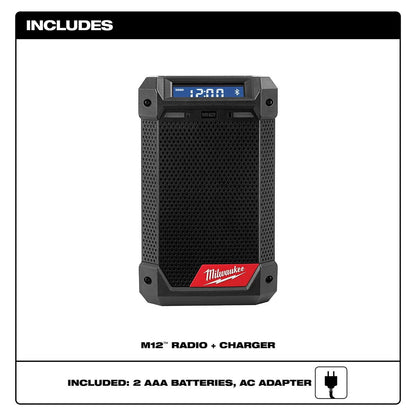 Milwaukee® Tool M12™ Radio + Charger - QC Supply - 
