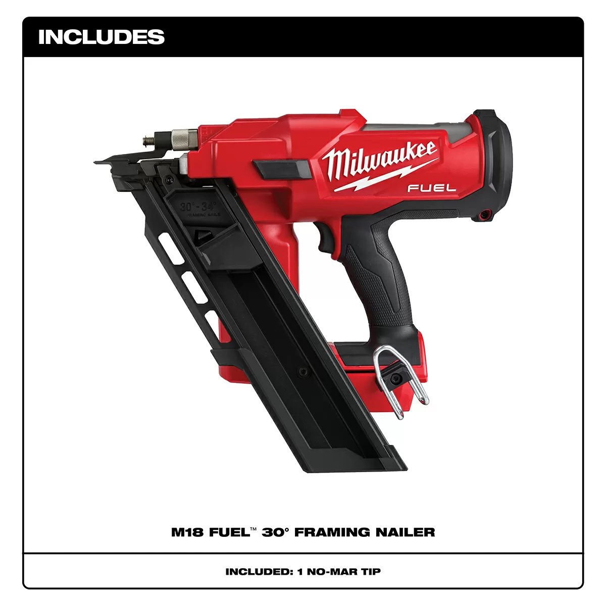 Milwaukee® Tool M18 FUEL™ 30 Degree Framing Nailer - Tool ONLY - QC Supply - 