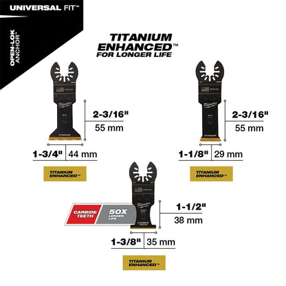 Milwaukee Tool OPEN - LOK™ Metal Cutting Multi - Tool Blade Variety Pack - 3 Piece - QC Supply - 