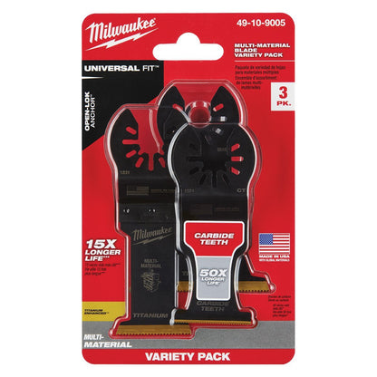 Milwaukee Tool OPEN - LOK™ Multi - Material Cutting Multi - Tool Blade Variety Pack - 3 Piece - QC Supply - 
