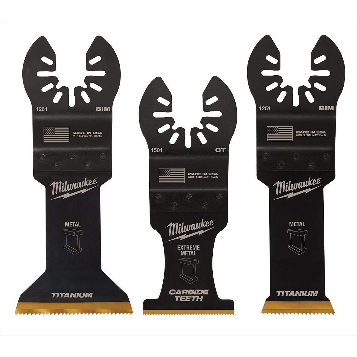 Milwaukee Tool OPEN - LOK™ Multi - Material Cutting Multi - Tool Blade Variety Pack - 3 Piece - QC Supply - 