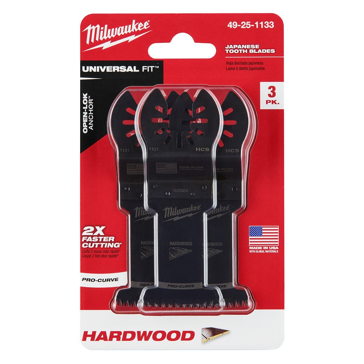 Milwaukee Tool OPENLOK™ HCS Japanese Tooth ProCurve™ Hardwood Blades 13/8" - QC Supply - 