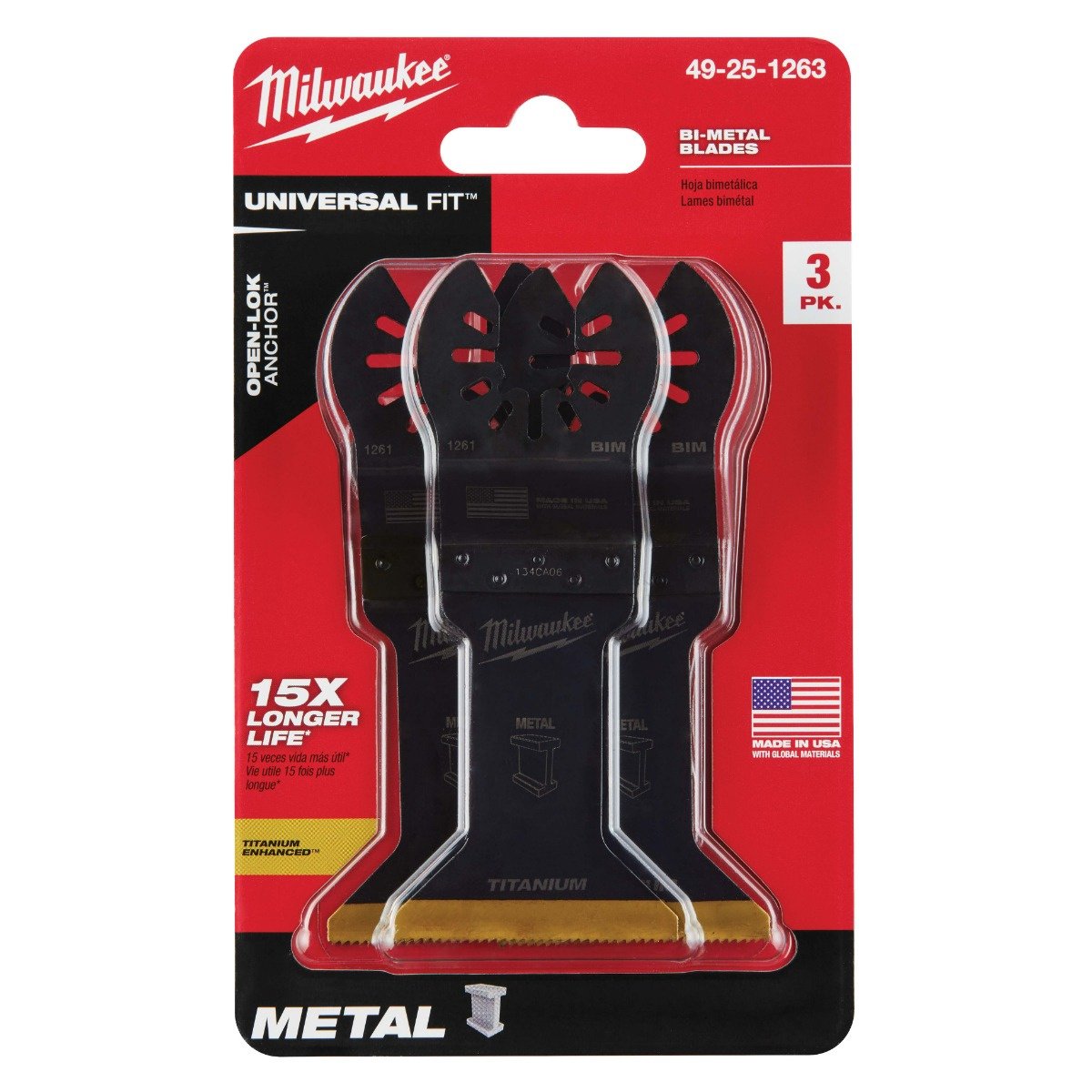 Milwaukee Tool OPENLOK Titanium Enhanced BiMetal MultiMaterial Blades 13/4" - QC Supply - 