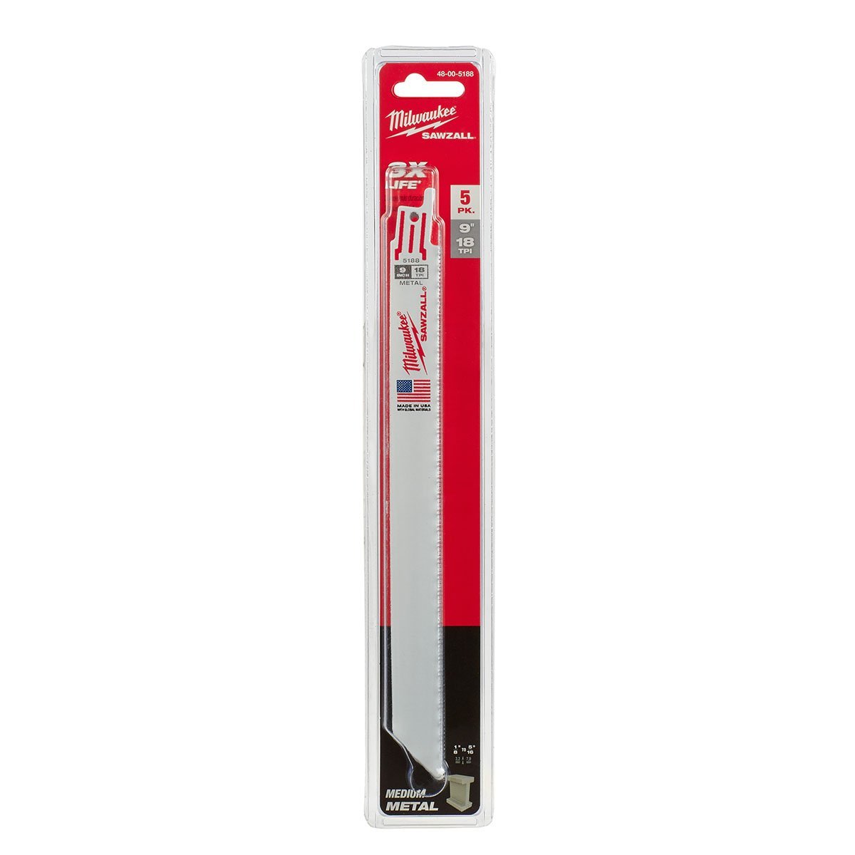 Milwaukee Tool SAWZALL® Blades 9" 5 Pack - QC Supply - 