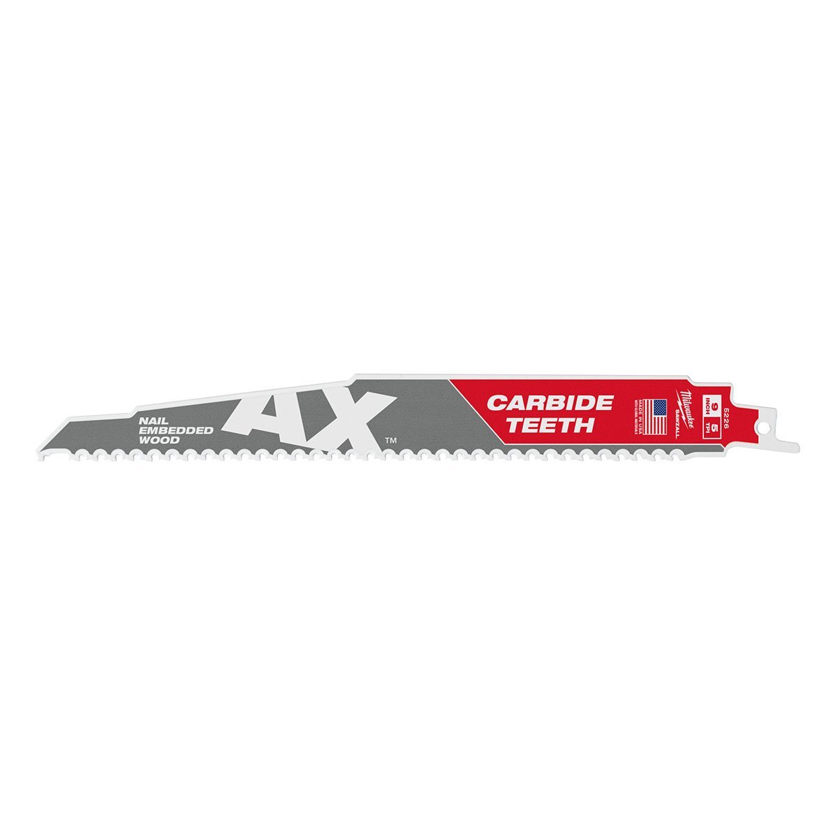 Milwaukee Tool SAWZALL® The AX 5 TPI 9" Carbide Blade - 1 Pack - QC Supply - 