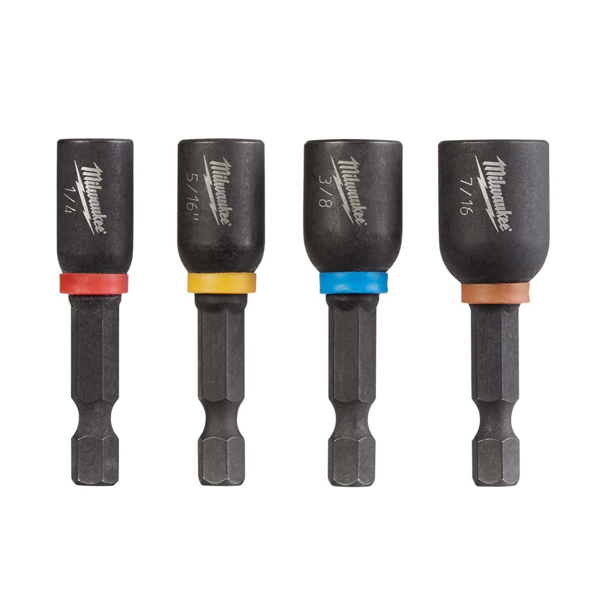 Milwaukee Tool Shockwave™ 1 - 7/8" Magnetic Nut Driver Set - 4 Piece - QC Supply - 