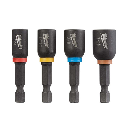 Milwaukee Tool Shockwave™ 1 - 7/8" Magnetic Nut Driver Set - 4 Piece - QC Supply - 