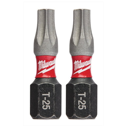 Milwaukee Tool Shockwave 1" Impact Torx T25 Power Bits - QC Supply - 