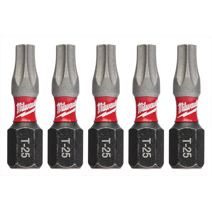 Milwaukee Tool Shockwave 1" Impact Torx T25 Power Bits - QC Supply - 