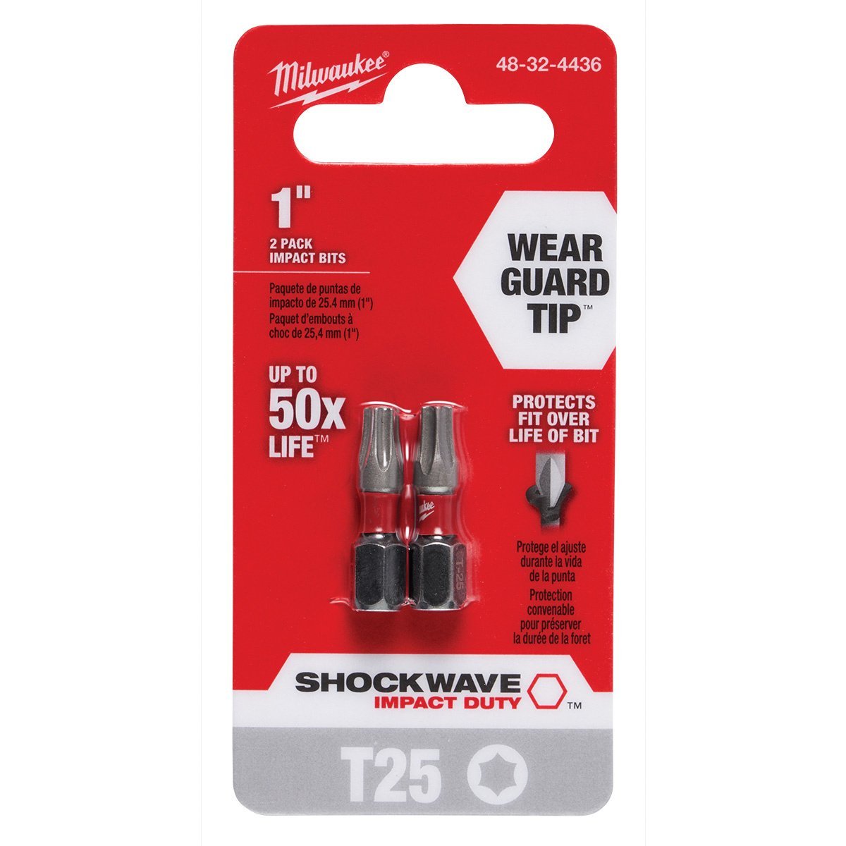 Milwaukee Tool Shockwave 1" Impact Torx T25 Power Bits - QC Supply - 