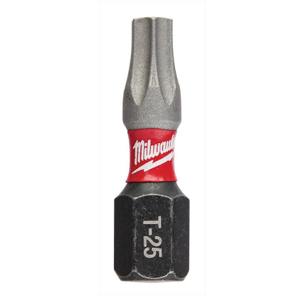 Milwaukee Tool Shockwave 1" Impact Torx T25 Power Bits - QC Supply - 