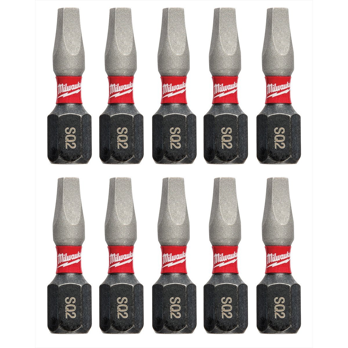 Milwaukee Tool Shockwave 1" SQ2 Impact Bit - 10 Tic Tac Pack - QC Supply - 