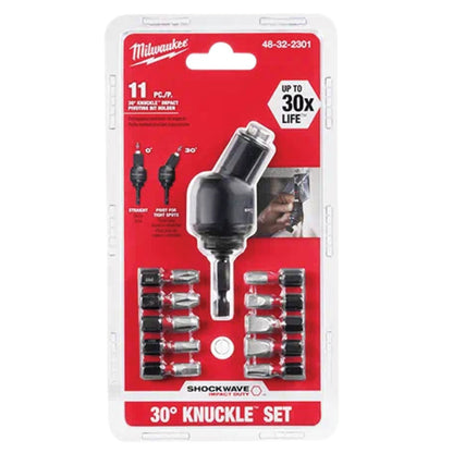 Milwaukee Tool Shockwave™ 30°Knuckle™ Pivoting Bit Holder - 11 Piece - QC Supply - 