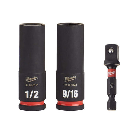 Milwaukee Tool Shockwave 3/8" Drive Impact Socket Set - 3 Piece - QC Supply - 