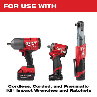 Milwaukee Tool Shockwave Impact Duty 1/2" Drive 11/16" Deep 6 Point Socket - QC Supply - 