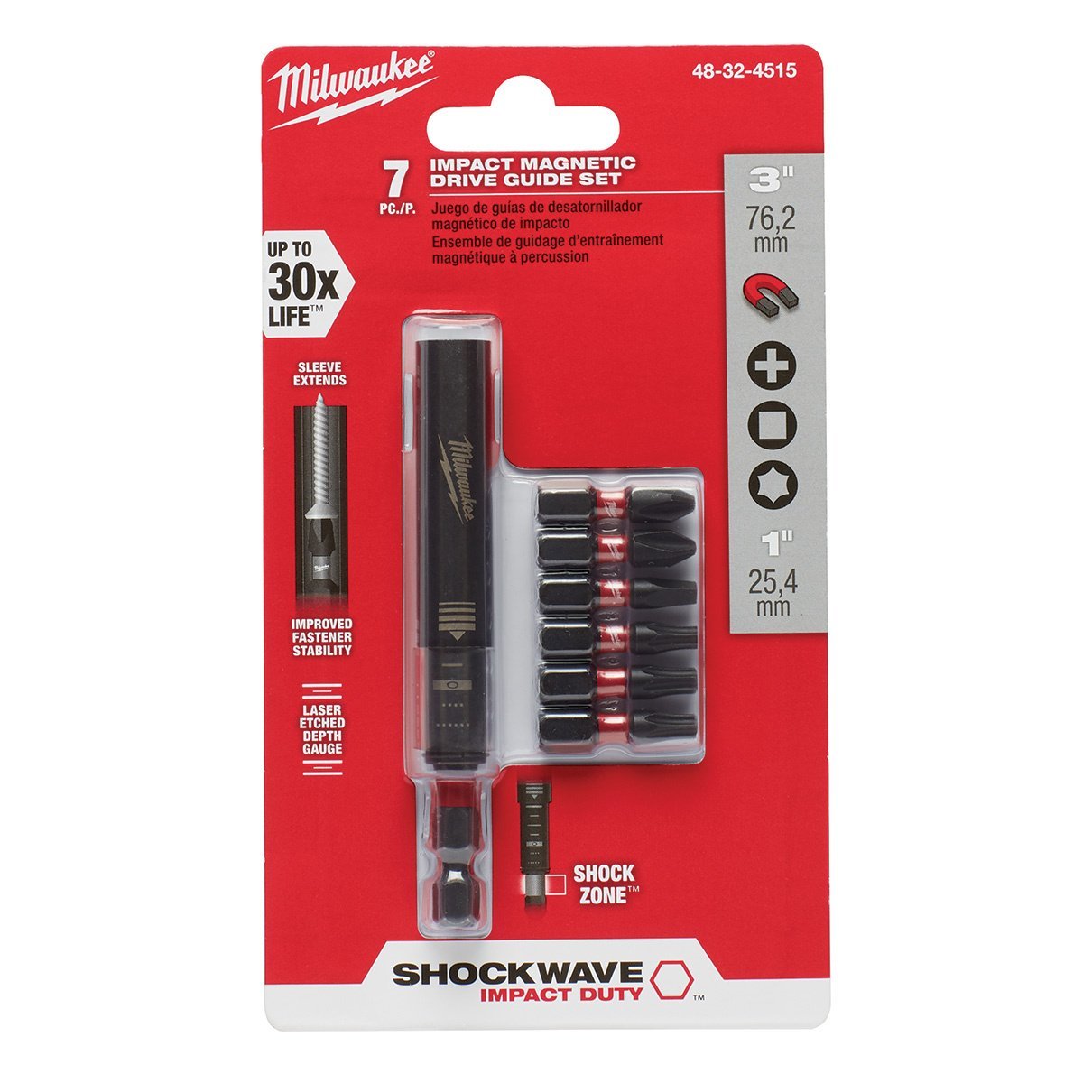 Milwaukee Tool Shockwave™ Impact Magnetic Drive Guide Set - 7 Piece - QC Supply - 