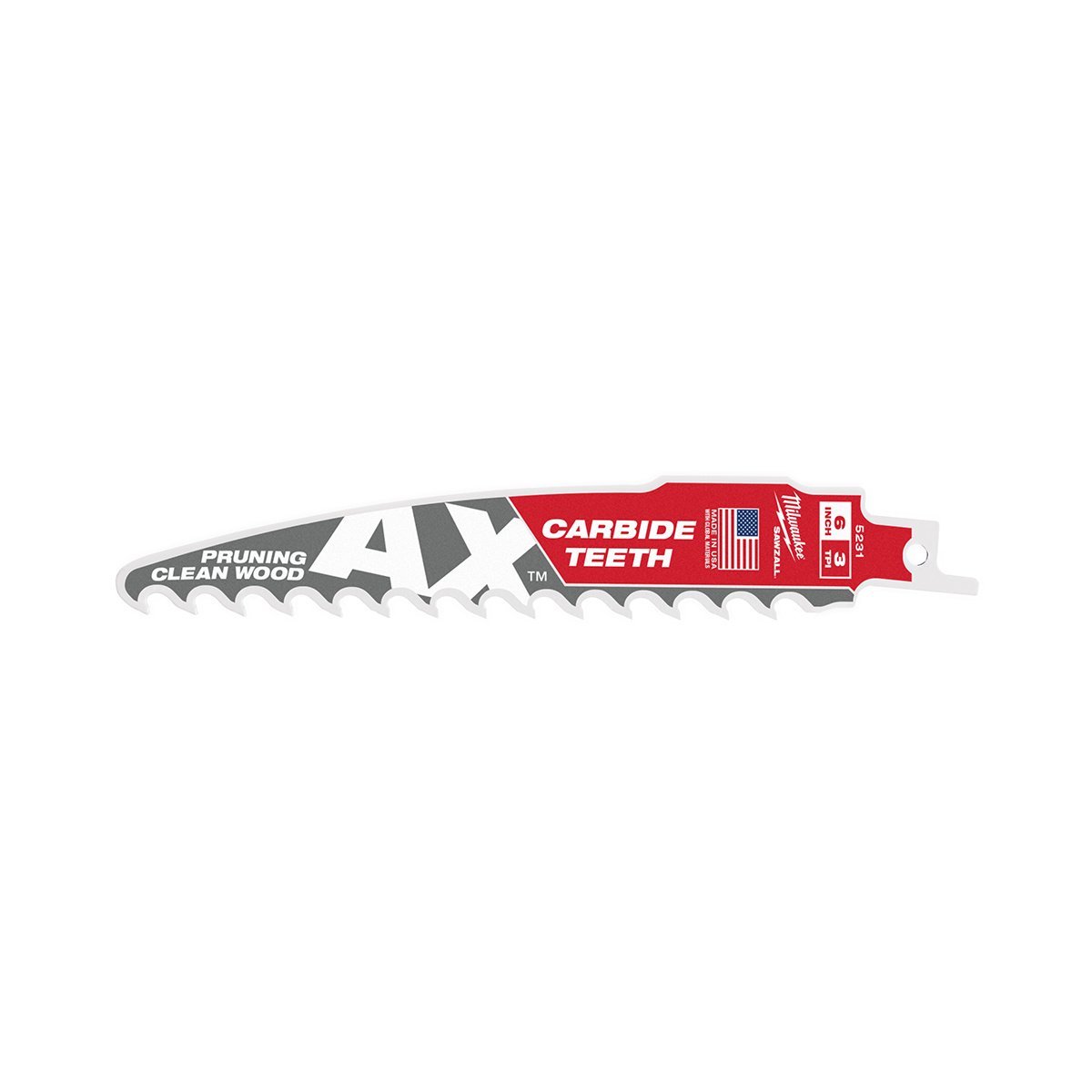 Milwaukee Tool The Ax for Pruning & Clean Wood Sawzall Blade - 6" 3 TPI 1pk - QC Supply - 