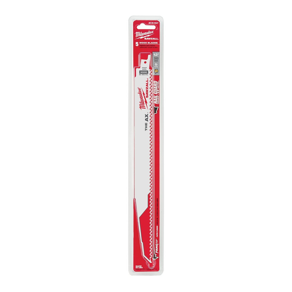 Milwaukee Tool The Ax™ Sawzall® Blade - 12" 5 TPI - 5Pk - QC Supply - 