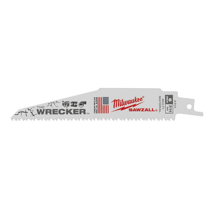 Milwaukee Tool The Wrecker™ Multi - Material Sawzall Blade - 6" 7/11 TPI - 5pk - QC Supply - 