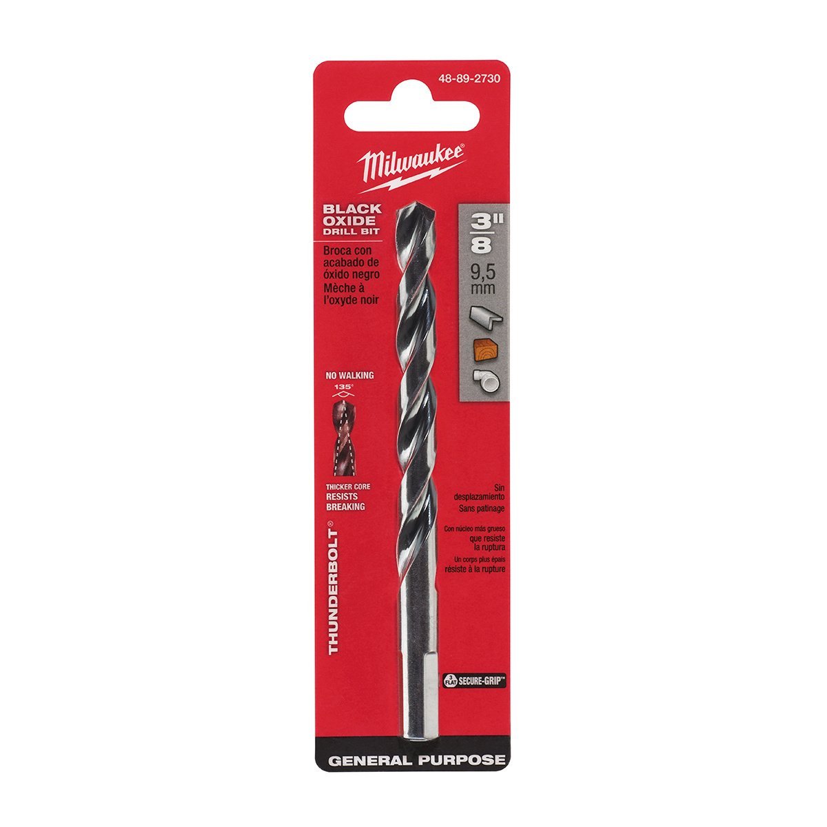 Milwaukee Tool Thunderbolt® Black Oxide Drill Bit 23/64" 1/2" - QC Supply - 