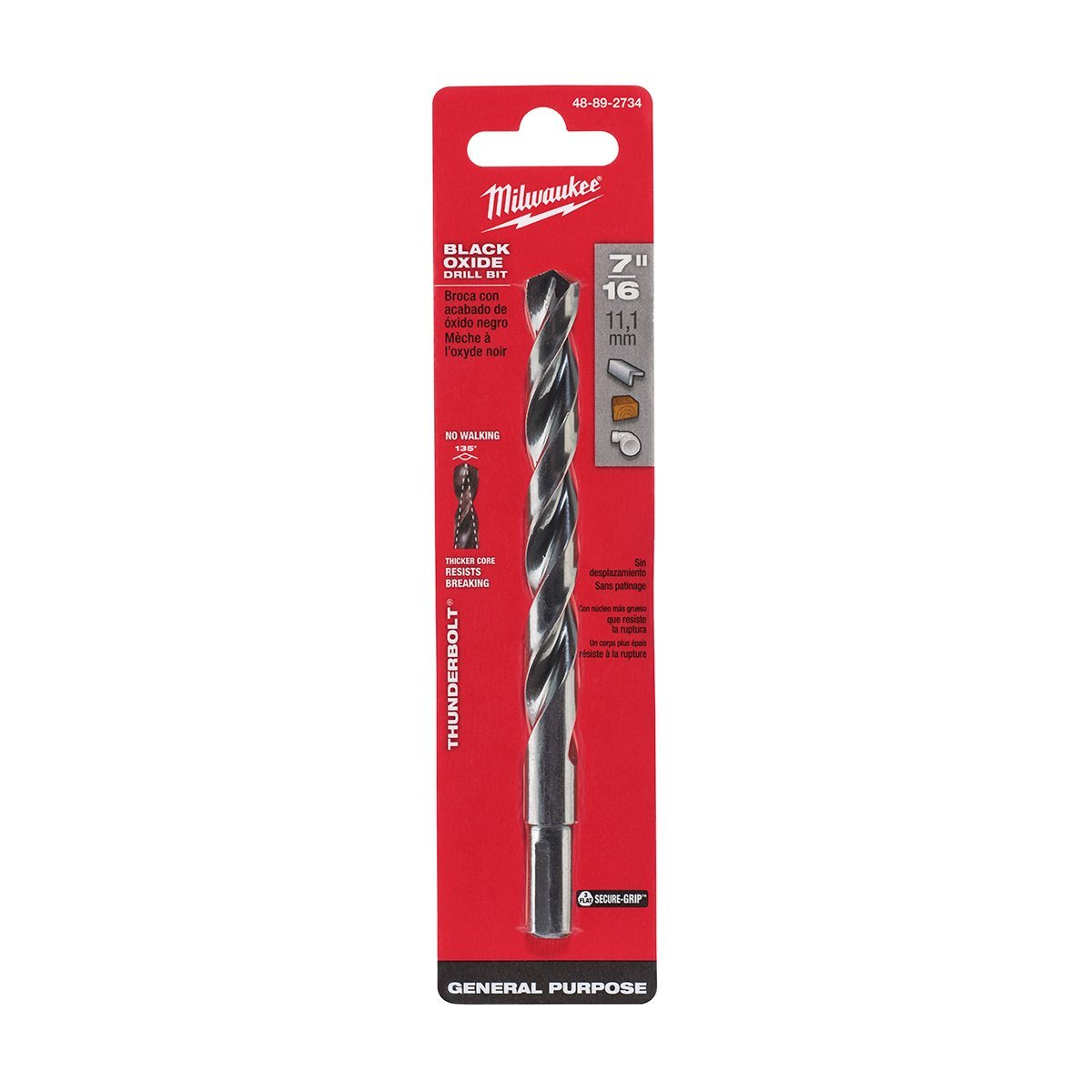 Milwaukee Tool Thunderbolt® Black Oxide Drill Bit 23/64" 1/2" - QC Supply - 