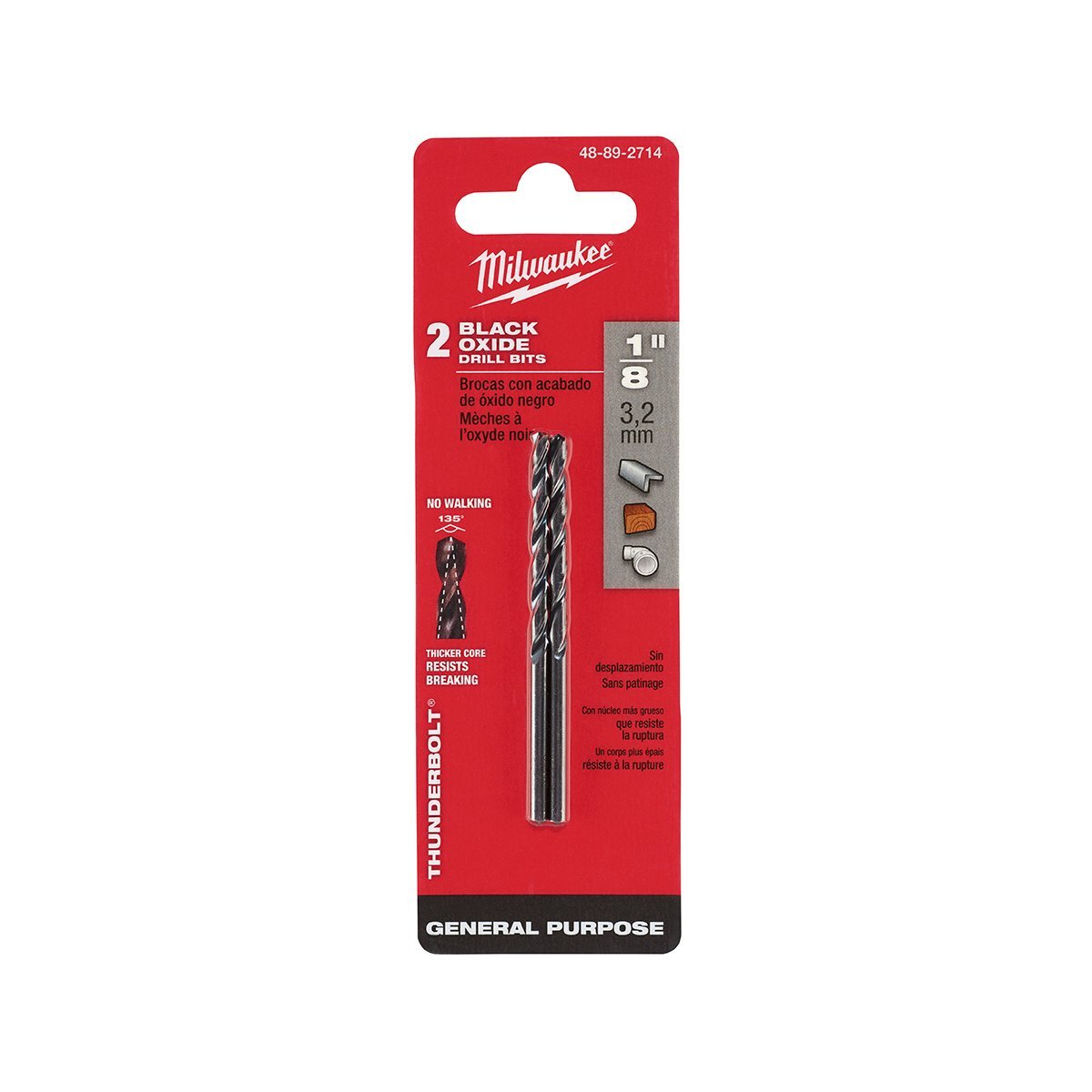 Milwaukee Tool Thunderbolt® Black Oxide Drill Bits 1/16" 3/16" - QC Supply - 