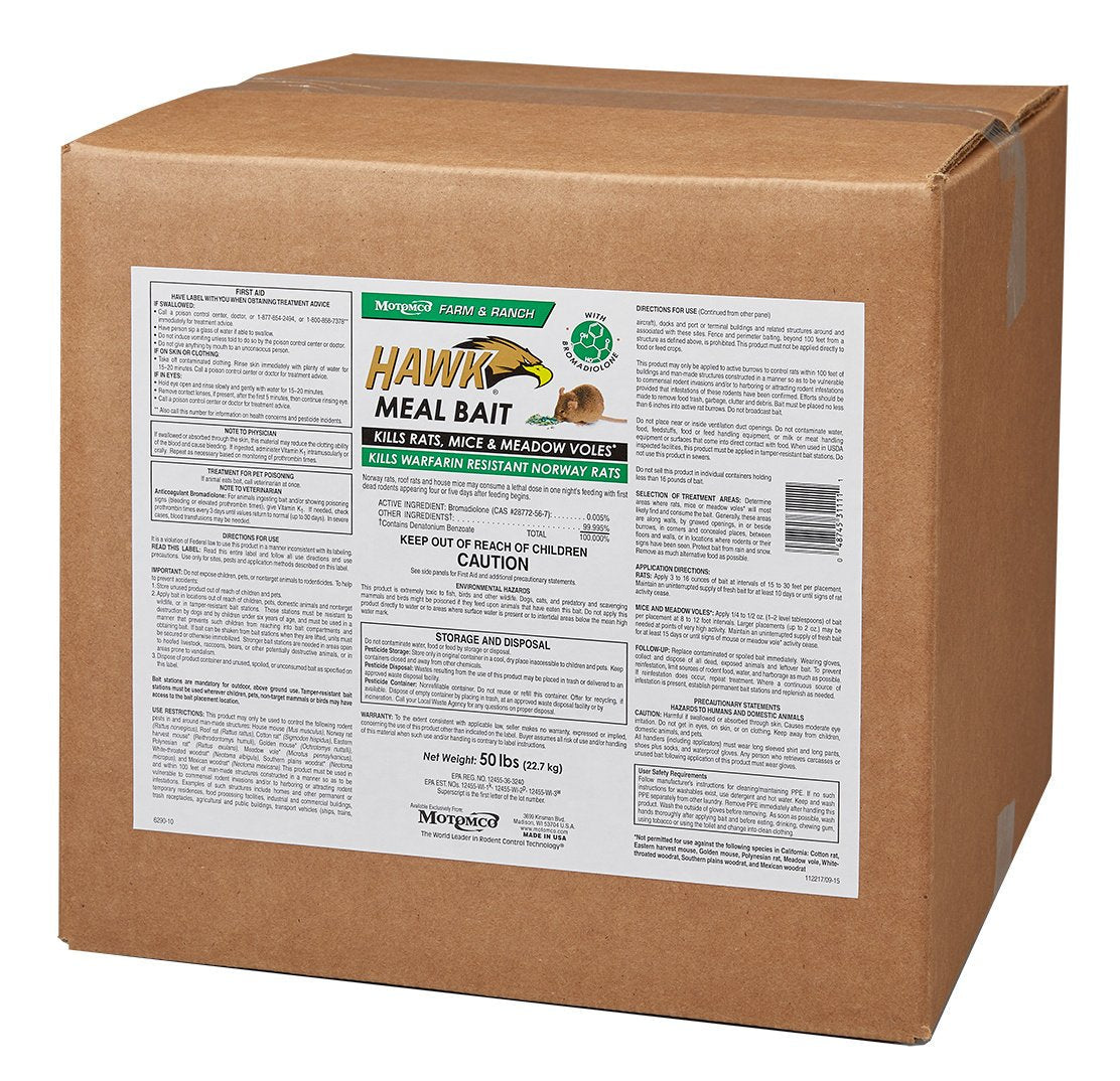 Motomco Hawk Meal Bait - 50lb - QC Supply - 