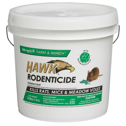 Motomco Hawk Rodent Pellet Bait Bucket 12 lbs. - QC Supply - 