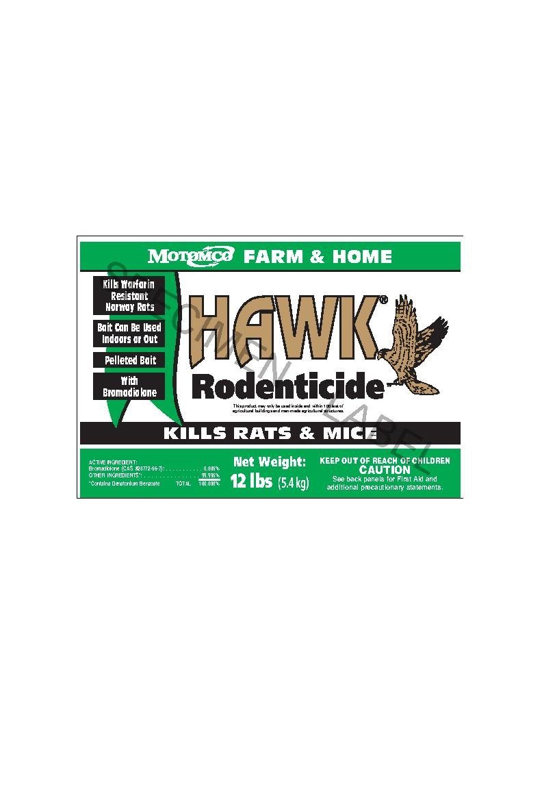 Motomco Hawk Rodent Pellet Bait Bucket 12 lbs. - QC Supply - 
