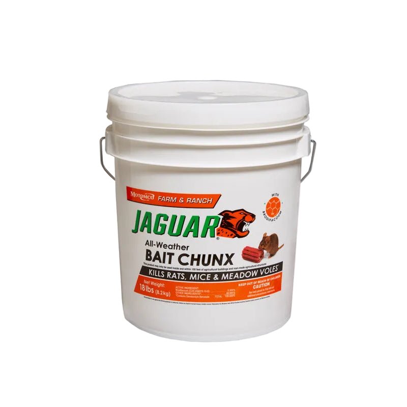 Motomco Jaguar AllWeather Rat Bait Chunx Bucket 18 lbs. - QC Supply - 