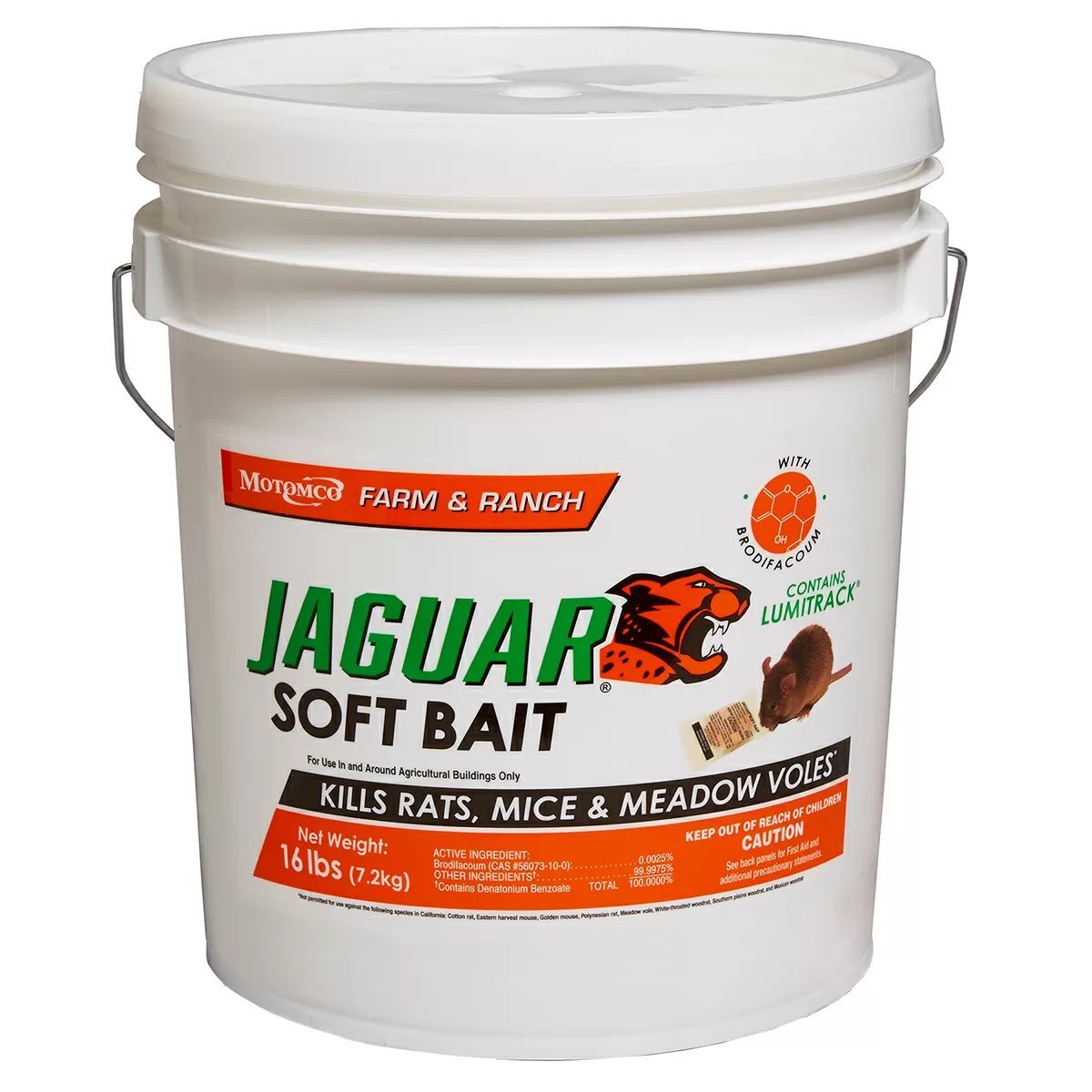 Motomco Jaguar® Soft Bait Bucket - 16 lbs. - QC Supply - 