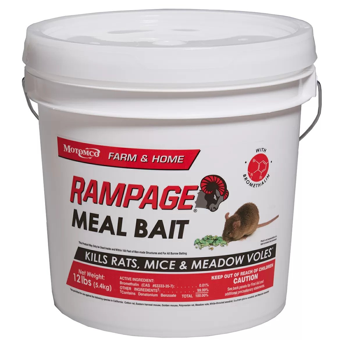 Motomco Rampage® Meal Bait - 12 lb Pail - QC Supply - 