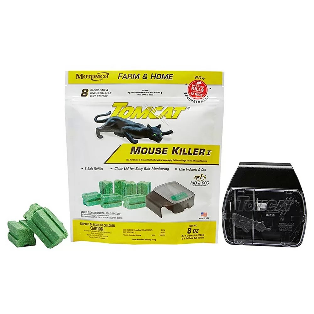 Motomco Tomcat® Refillable Mouse Bait Station - 8 oz - QC Supply - 