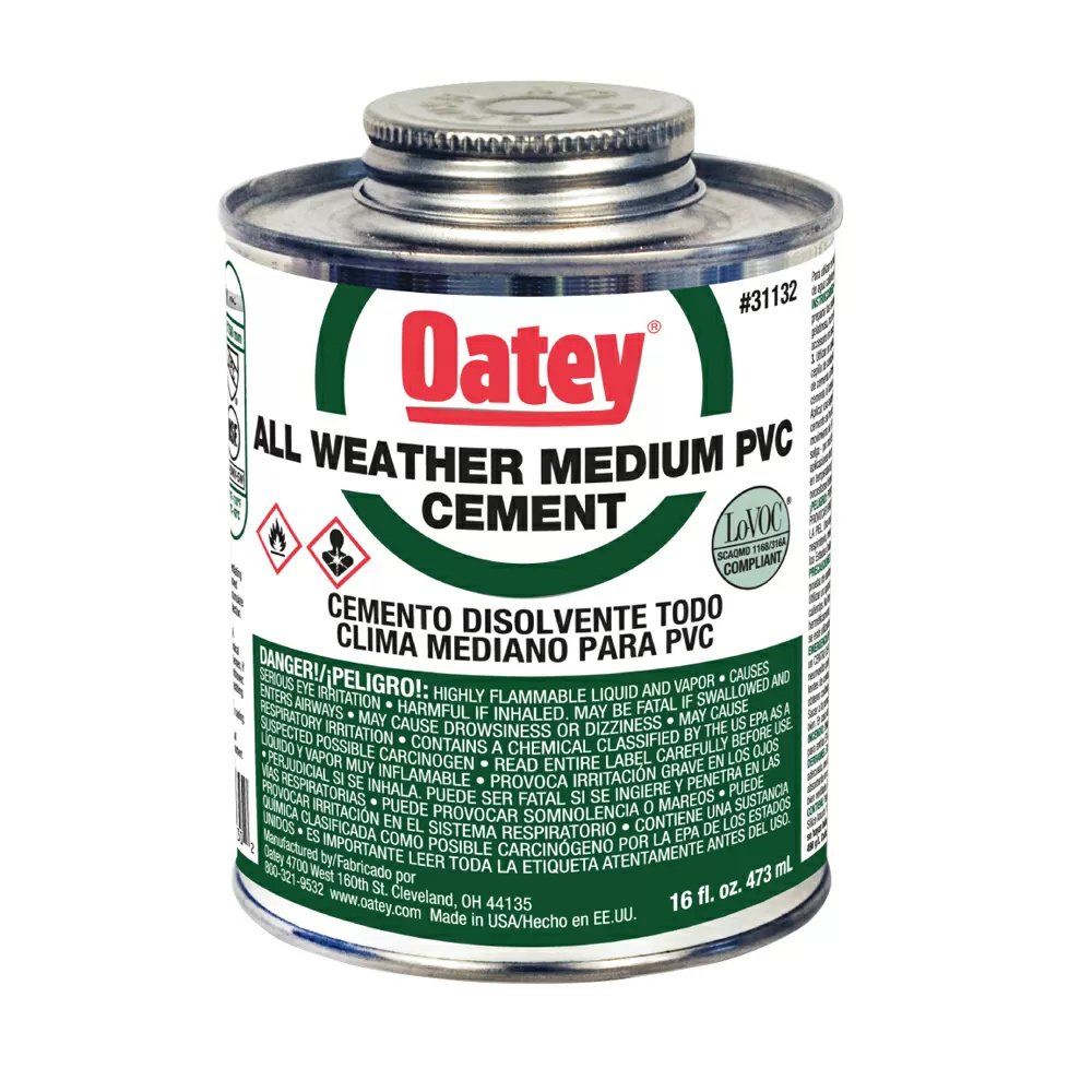 Oatey® All Weather PVC Clear Cement - 16 oz - QC Supply - 