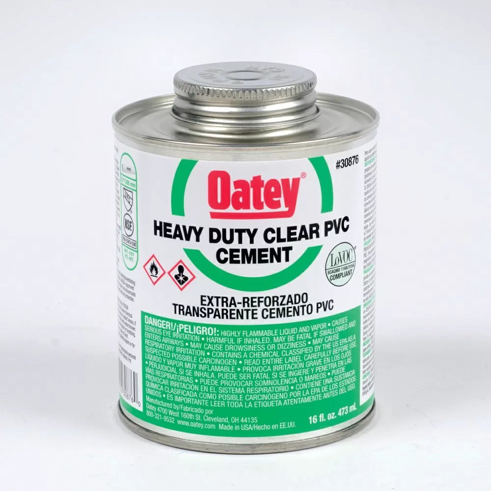 Oatey® Heavy - Duty PVC Clear Cement - 16 oz - QC Supply - 