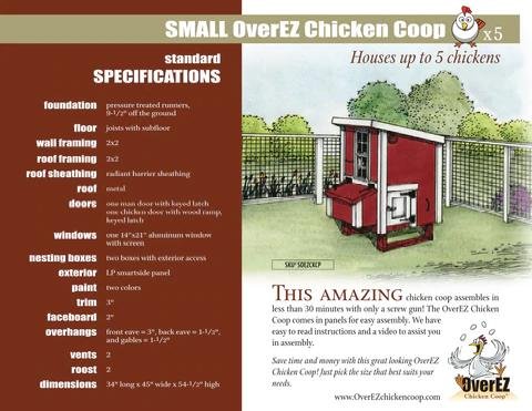 OverEZ Chicken Coop  Small, Up to 5 Chickens