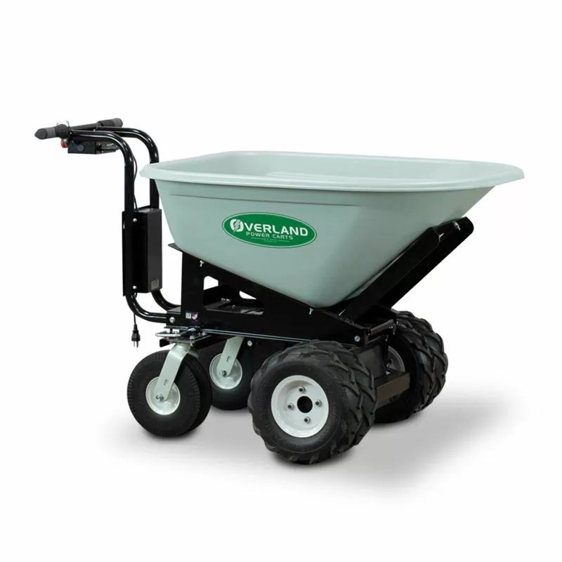 Overland Power Carts 8 Cubic Feet Wheelbarrow - 13" Flat - Free Dual Ag Tires - QC Supply - 
