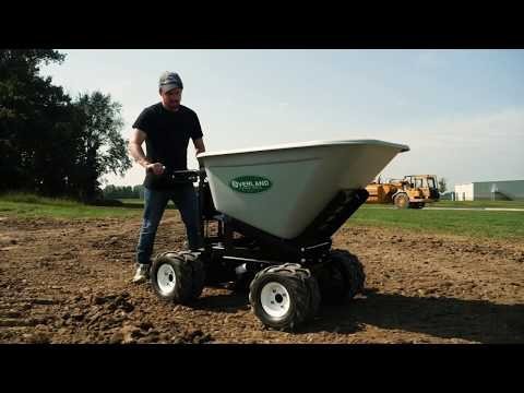 Overland Power Carts Electric Wagon - 9 Cubic Feet w/13" Flat - Free Dual Ag Tires - QC Supply - 