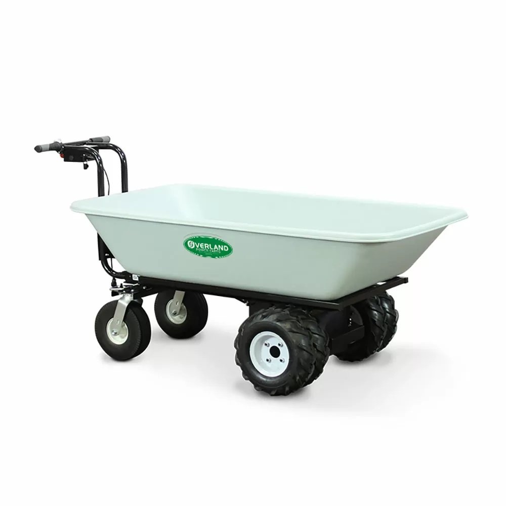 Overland Power Carts Electric Wagon - 9 Cubic Feet w/13" Flat - Free Dual Ag Tires - QC Supply - 