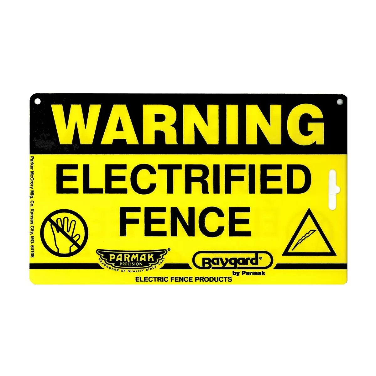 Parmak Baygard Electric Fence Warning Sign - QC Supply - 
