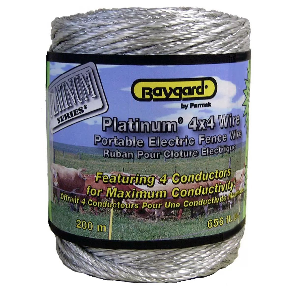 Parmak Baygard Platinum Series™ 4x4 Electric Fence Wire - 656' - QC Supply - 