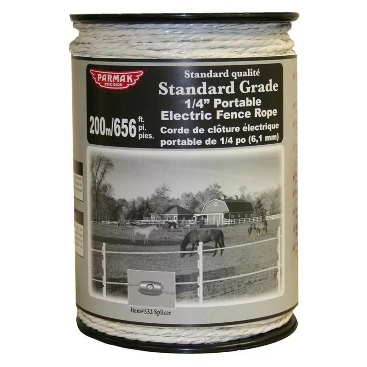Parmak Electric Fence Rope 1/4" 656 ft - QC Supply - 