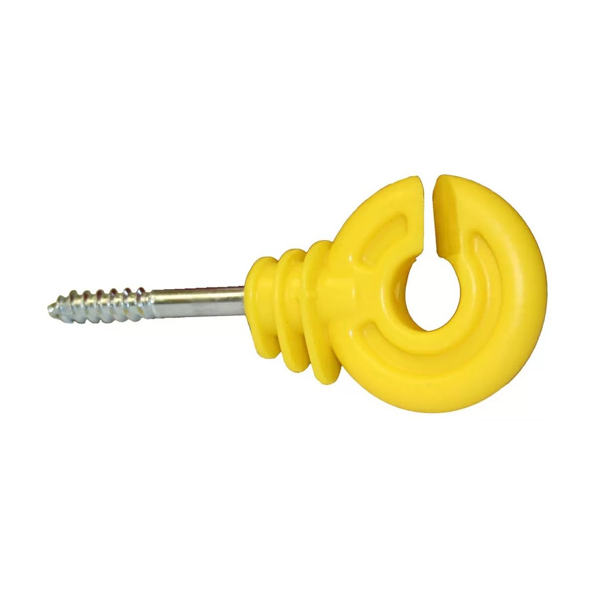 Parmak Wood Post Insulator for 1/4" Fence Rope - Yellow 25/Bag - QC Supply - 