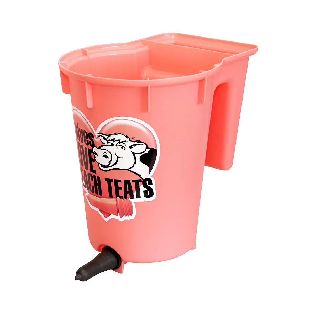 Peach Teat Single Feeder Bucket - QC Supply - 