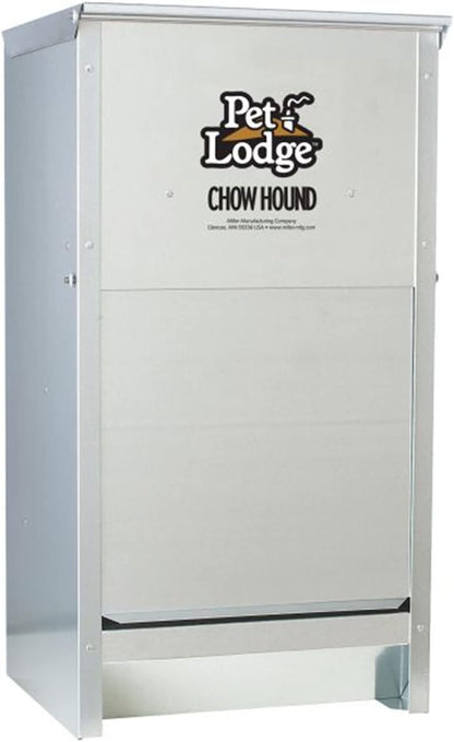 Pet Lodge Galvanized Steel Automatic Dog Feeder – 25 lb / 50 lb - QC Supply - 