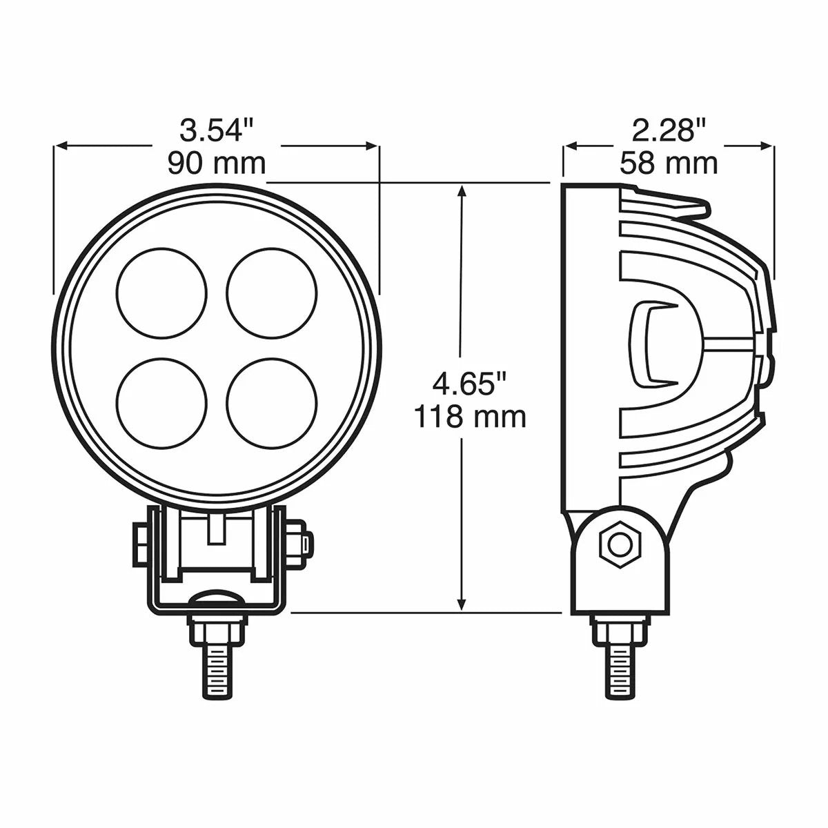 Peterson Great ® 3" Round LED Work Light - QC Supply - 