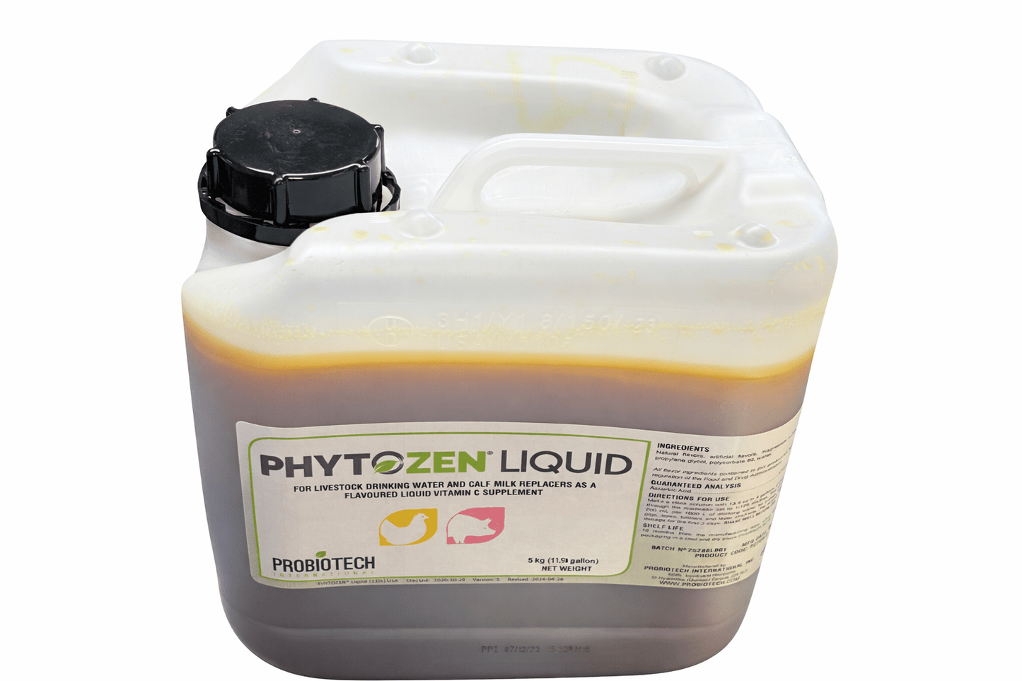 Phytozen Liquid – Natural Calming & Stress Support for Poultry & Swine (5L) - QC Supply - 