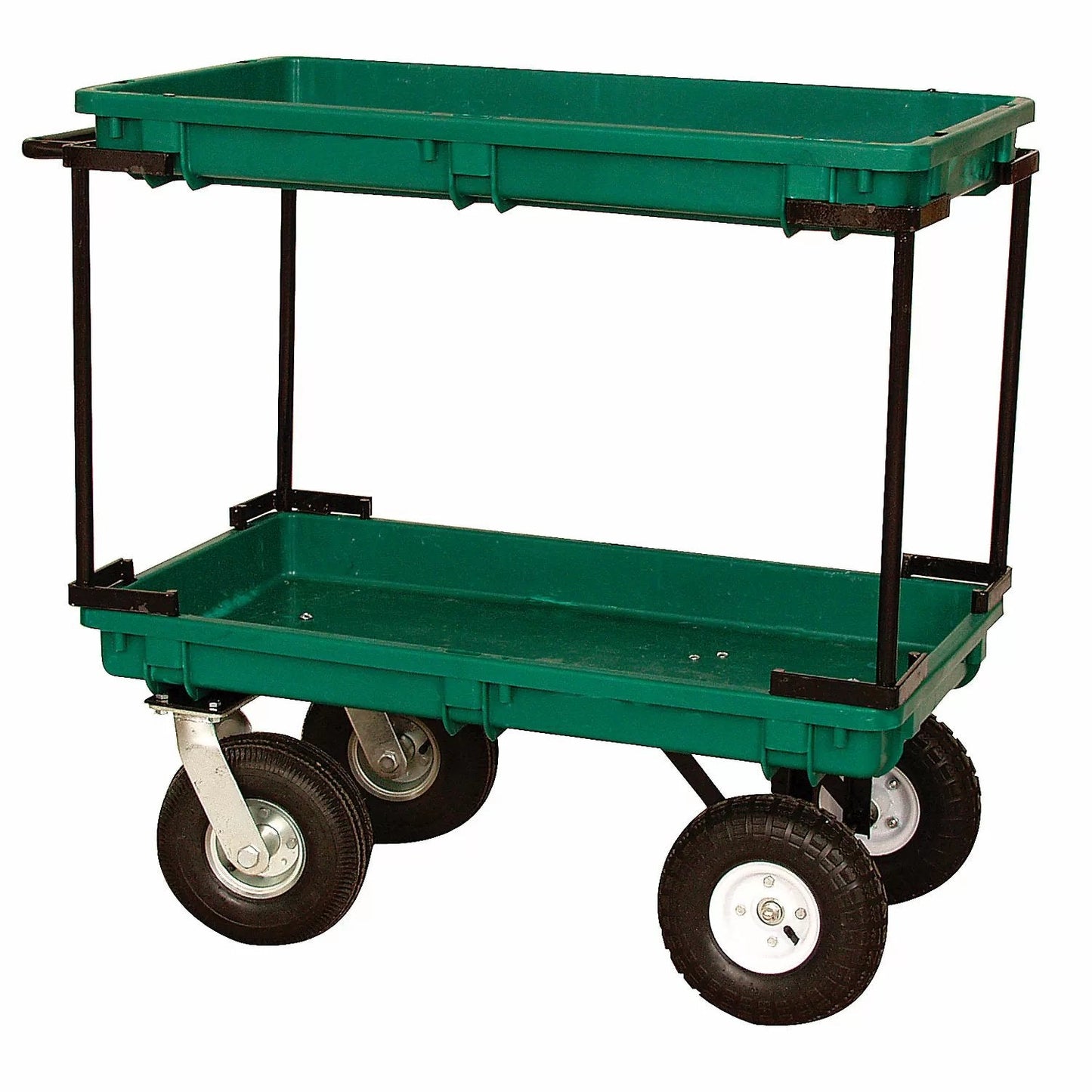 Plastic Double Deck Garden/Utility Cart - QC Supply - 