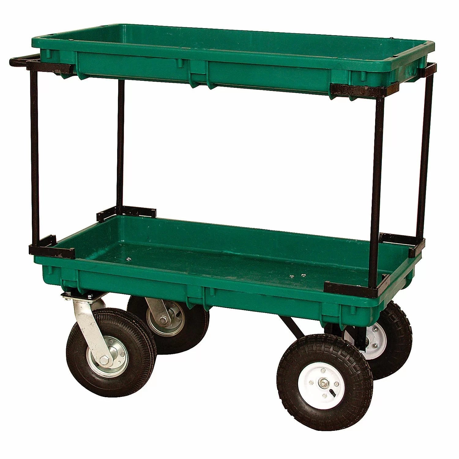 Plastic Double Deck Garden/Utility Cart - QC Supply - 
