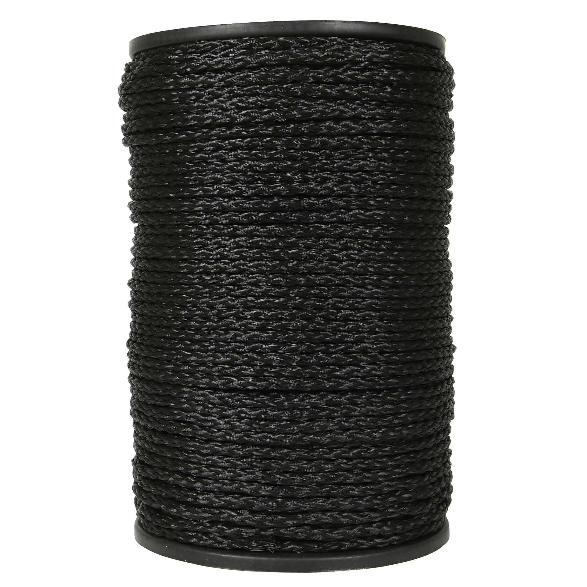 Polypropylene 1/4" Black Braid Rope - QC Supply - 